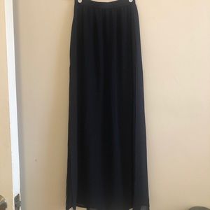 Navy sheer skirt